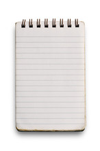 Used Notebook Isolated On White.
