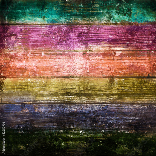 Naklejka na kafelki fondo legno vintage arcobaleno