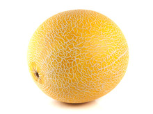 Ripe Melon Isolated On White Background