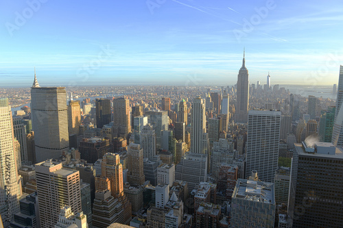 Fotografie, Obraz Manhattan Midtown and Empire State Building, New York City