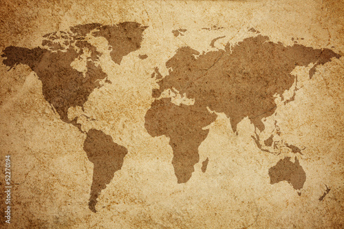 Nowoczesny obraz na płótnie World map texture background