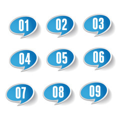 Poster - Numbers set. Vector