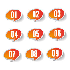 Poster - Numbers set. Vector