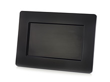 Black Digital LCD Photo Frame Isolated On White Background.