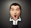 © ArtFamily - amazed man with big head