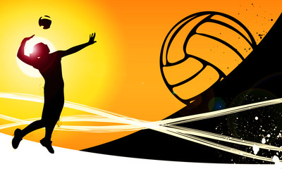 Wall Mural - Volleyball background