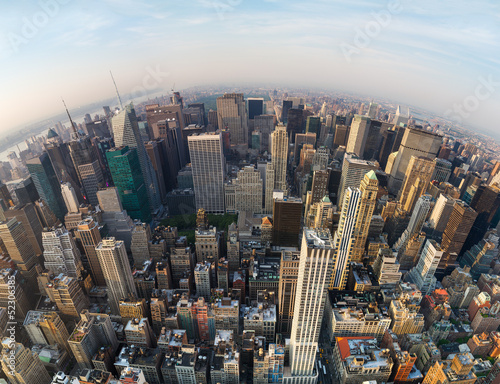 Naklejka - mata magnetyczna na lodówkę Aerial view of New York City
