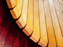 Wooden Slats Curved Background