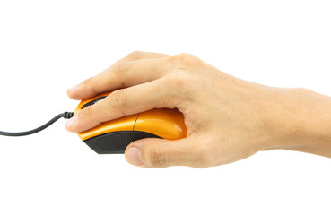 Hand on mouse