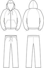 Poster - Vector illustration of men's sport suit. Smock and pants