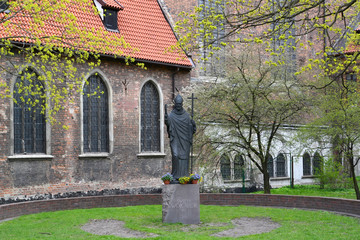 gdansk, poland. monument to sacred wojciech