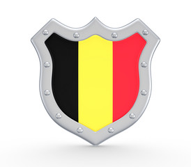 Sticker - Coat of Arms with flag of Belgium.