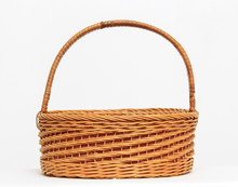 An Empty Basket On A White Background