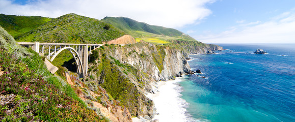 The Famous Bixby Bridge on California State Route 1