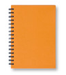 Orange notebook.