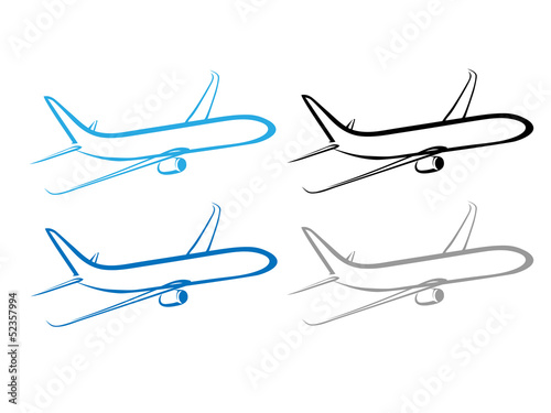 Fotografie, Obraz airplane, plane, airplane symbol, stylized airplane