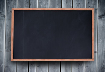 Poster - Blackboard with copy space on wooden board