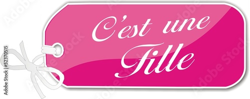 Etiquette C Est Une Fille Stock Vector Adobe Stock Etiquette C Est Une Fille Stock Vector Adobe Stock