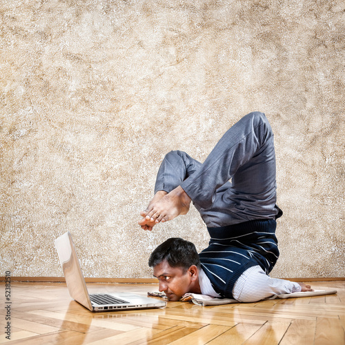 Naklejka na kafelki Business yoga