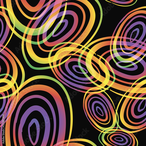 Drawn Colorful Circle Background - 52387600