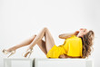 © matusciac - beautiful woman with long sexy legs dressed elegant posing