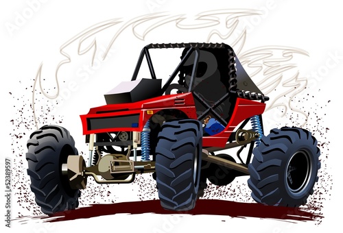 Naklejka na szybę Vector Cartoon Buggy