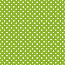 Seamless Vector Spring Green Background White Polka Dots