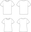 Vector illustration of men's and women's t-shirts