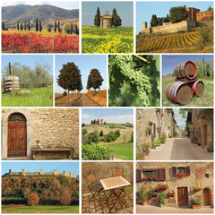 Wall Mural - Bella Toscana - collage