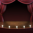 Lighted stage background ,room for text or copy space