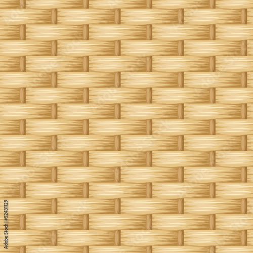 Fotografía Wicker texture. Vector seamless background.
