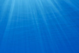 Deep blue sea or ocean underwater background