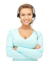 Sticker - friendly female helpline operator