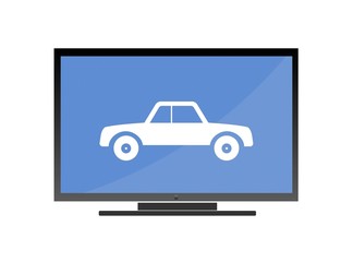 Sticker - Voiture dans un écran de télévision