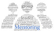 Mentoring concept in word tag cloud