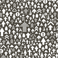 Poster - Seamless background of different arrows