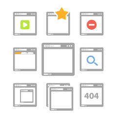 Aufkleber - Web browser icons isolated on white