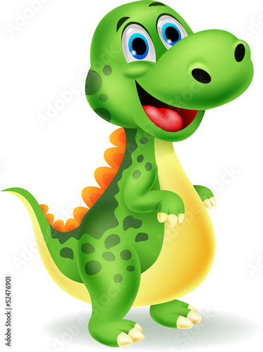 Obraz w ramie Cute dinosaur cartoon