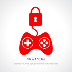 No game vector poster