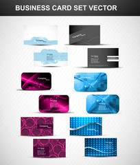 Wall Mural - abstract various 6 business card presentation set collection vec