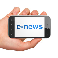 Canvas Print - News concept: E-news on smartphone