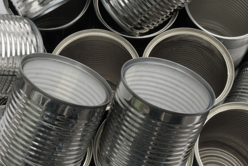 Recycling empty cans background