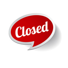 Poster - Closed Sign - Closed retail store red vector illustration symbol