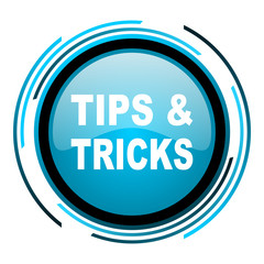 Aufkleber - tips blue circle glossy icon