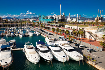 Wall Mural - shot of  yachts in Port Forum