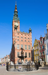 Wall Mural - city hall of Gdansk