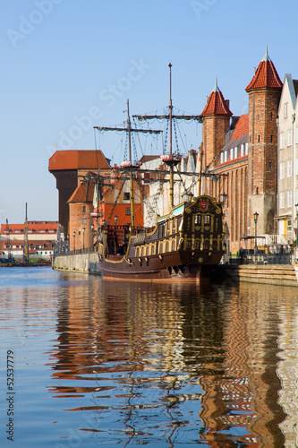 Naklejka - mata magnetyczna na lodówkę Old town , Gdansk