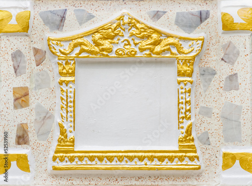 Fotografie, Obraz Concrete picture frame using in Thai temple