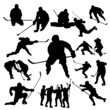 Hockey players silhouette