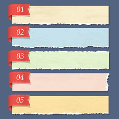 Poster - Torn paper numbered banners